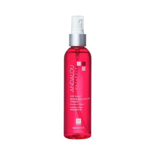Andalou Naturals 1000 Roses Biome Balancing Toner on white background
