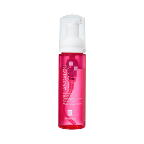 Andalou Naturals 1000 Roses Gentle Cleansing Foam on white background
