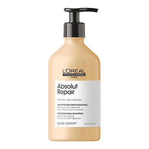 L'oreal Professional Paris Absolut Repair Gold Shampoo, 500ml/16.9 fl oz Loreal Professional Paris Absolut Repair Gold Shampoo on white background