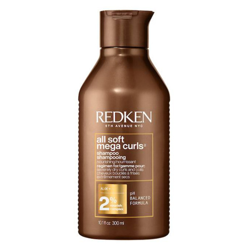 Redken All Soft Mega Curls Shampoo, 300ml/10.1 fl oz Redken All Soft Mega Curls Shampoo on white background