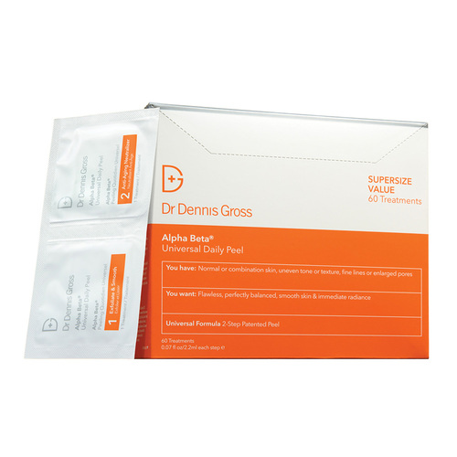 Dr Dennis Gross Alpha Beta Universal Daily Peel - 60 packettes, 1 sets Dr Dennis Gross Alpha Beta Universal Daily Peel - 30 packettes on white background