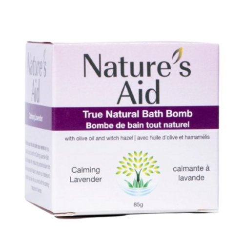 Natures Aid Bath Bomb - Calming with Lavender on white background