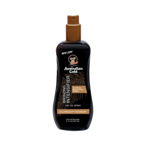 Australian Gold Bronzing Dry Oil Intensifier Spray on white background