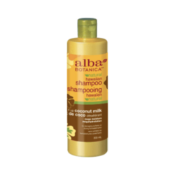 Coconut Milk Shampoo on white background