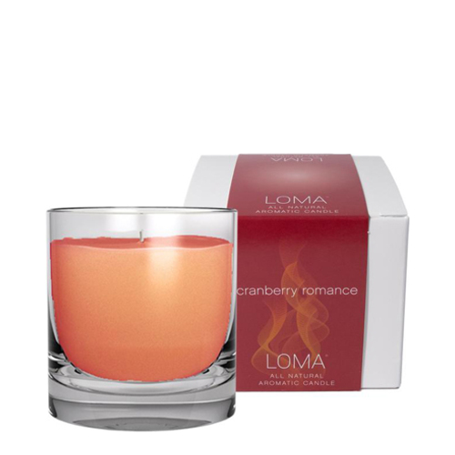 Loma Organics Invigorating Candle Vanilla, 1 piece Loma Organics Cranberry Romance Candle on white background