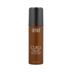 Curls Finishing Spray on white background