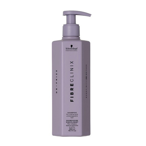Fibre Clinix De-Frizz Shampoo on white background