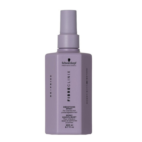 Fibre Clinix De-Frizz Smoothing Spray on white background