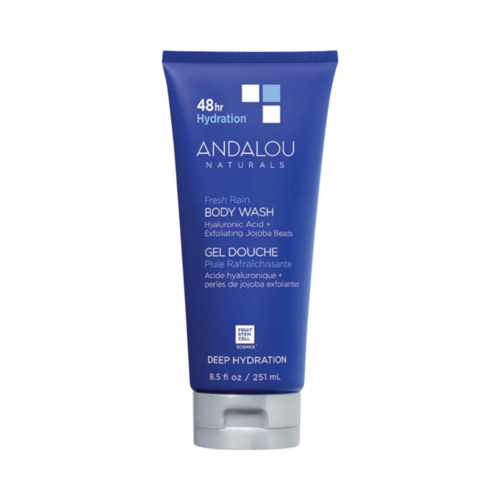 Andalou Naturals Deep Hydration Fresh Rain Body Wash, 251ml/8.49 fl oz Andalou Naturals Deep Hydration Fresh Rain Body Wash on white background