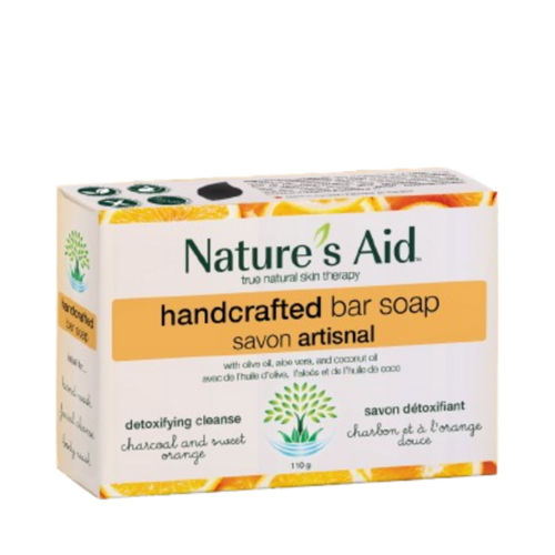 Natures Aid Detoxifying Soap Bar - Charcoal on white background