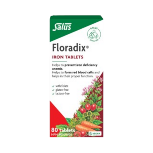 Salus Floradix Tablet on white background