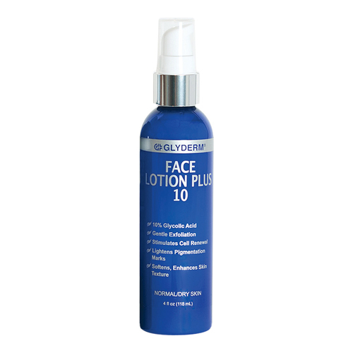 GlyDerm Face Solution Plus 10, 118ml/4 fl oz GlyDerm Face Solution Plus 10 on white background