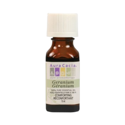 Aura Cacia Geranium Oil, 15ml/0.51 fl oz Aura Cacia Geranium Oil on white background