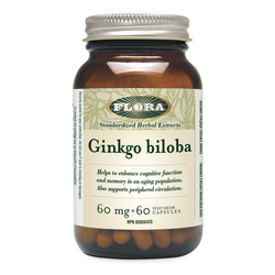 Ginkgo Biloba on white background