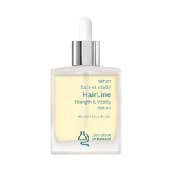 HairLine Strength and Vitality Serum on white background