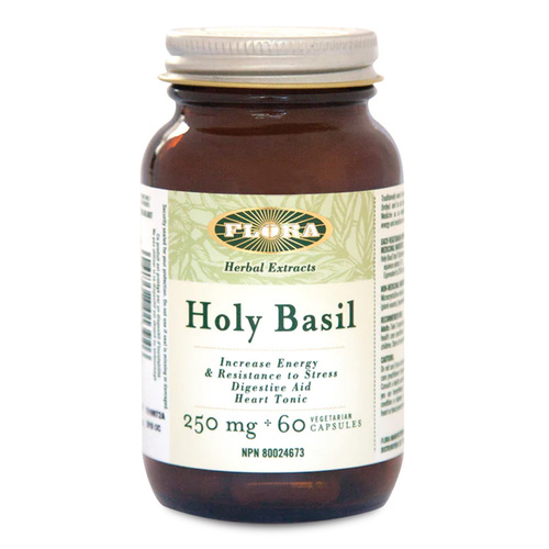 Flora Holy Basil on white background