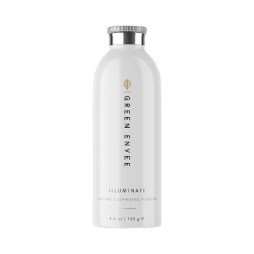 Green Envee Illuminate Enzyme Cleansing Powder on white background