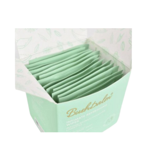 Bushbalm Intimate Refreshing Wipes on white background