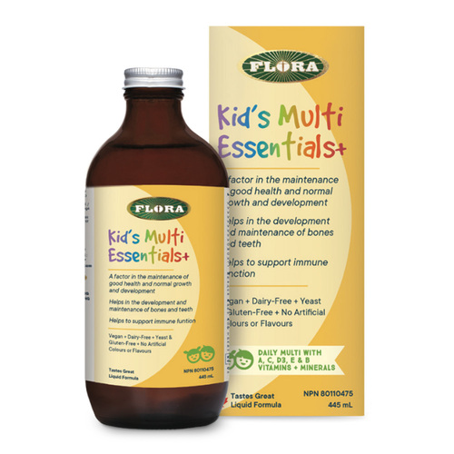 Flora Kid's Multi Essentials+, 445ml/15.05 fl oz Flora Kids Multi Essentials+ on white background