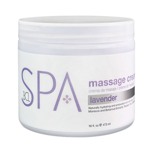 BCL Spa Lavender Massage Cream on white background