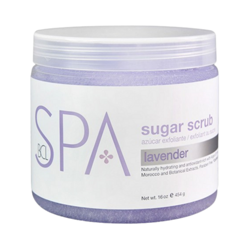 BCL Spa Lavender Sugar Scrub on white background