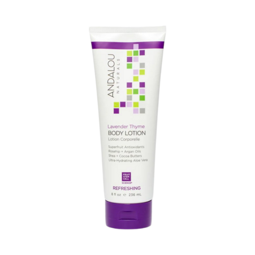 Andalou Naturals Lavender Thyme Refreshing Body Lotion, 236ml/7.98 fl oz Andalou Naturals Lavender Thyme Refreshing Body Lotion on white background