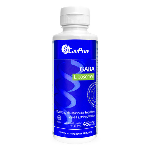 CanPrev Liposomal GABA - Citrus, 225ml/7.61 fl oz CanPrev Liposomal GABA - Citrus on white background