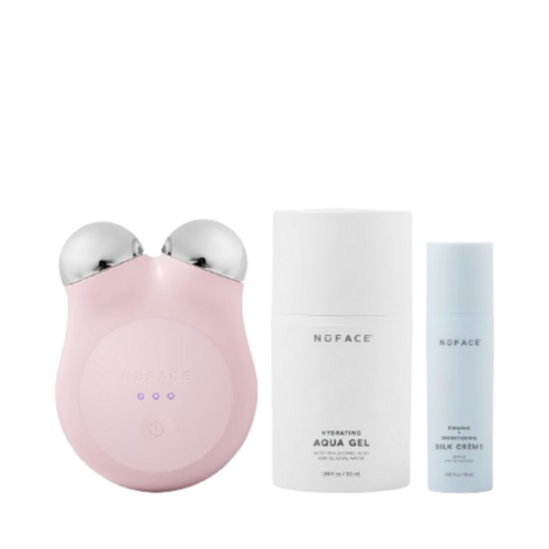 NuFace MINI+ Starter Kit - Sandy Rose on white background