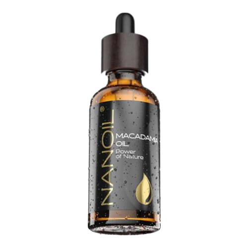 Nanoil  Macadamia Oil on white background