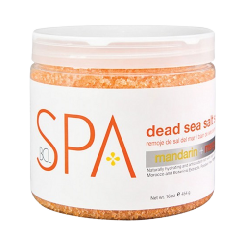 BCL Spa Mandarin and Mango Salt Soak on white background