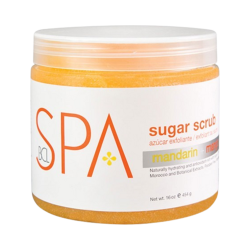 BCL Spa Mandarin and Mango Sugar Scrub, 454g/16.01 oz BCL Spa Mandarin and Mango Sugar Scrub on white background