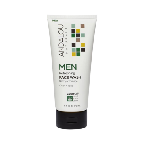 Andalou Naturals Men Refreshing Face Wash on white background
