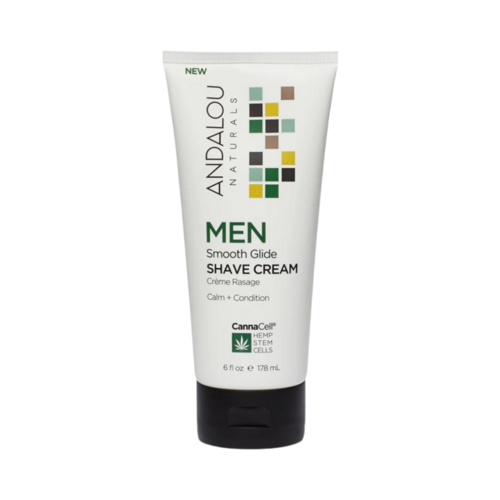 Andalou Naturals Men Smooth Glide Shave Cream on white background