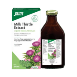 Milk Thistle Extract on white background