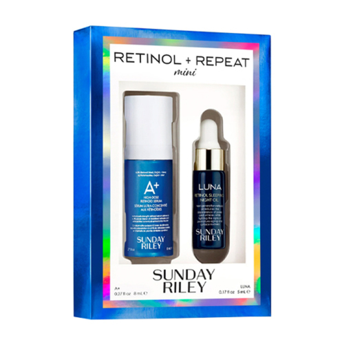 Sunday Riley Mini Retinol and Repeat Travel Kit on white background