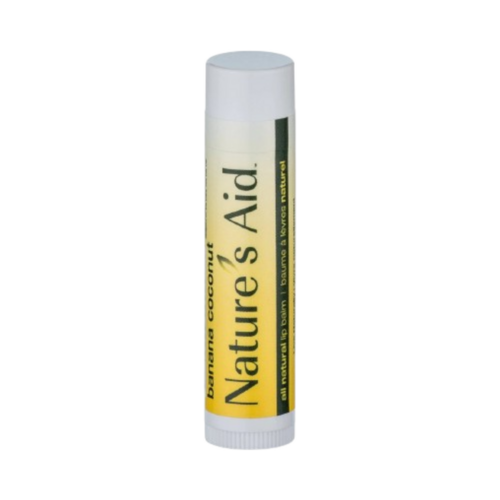 Natures Aid Natural Lip Balm - Banana Coconut on white background