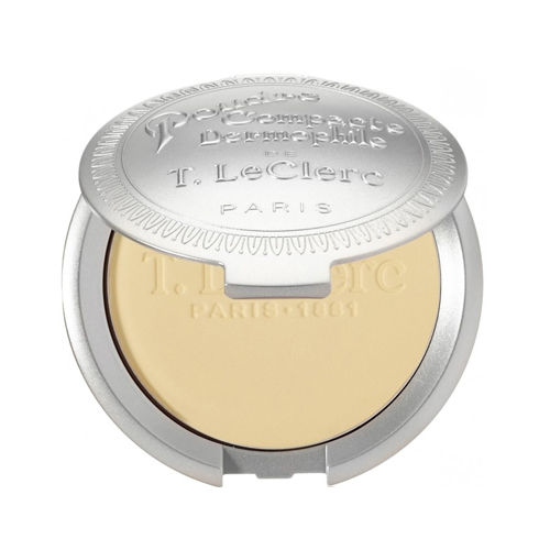 T LeClerc Pressed Powder - Sable, 10g/0.33 oz T LeClerc Pressed Powder - 02 Banane on white background