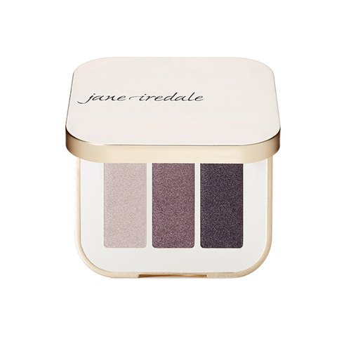 jane iredale PurePressed Eye Shadow Triple - Brown Sugar on white background