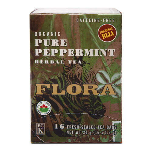 Flora Pure Peppermint, 16 x 1.5g/0.05 oz Flora Pure Peppermint on white background