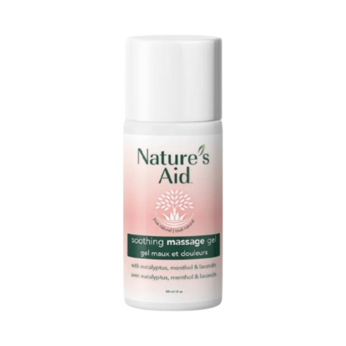 Natures Aid Soothing Massage Gel on white background