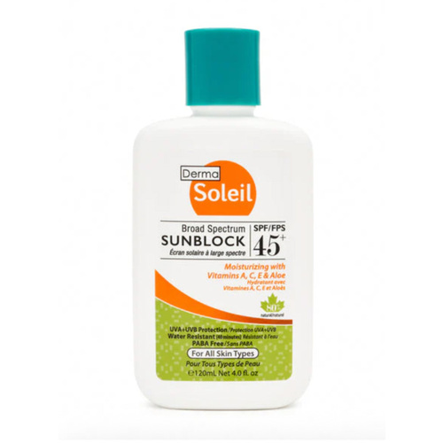 DermaMed Sunscreen Lotion SPF 45, 120ml/4.06 fl oz DermaMed Sunscreen Lotion SPF 45 on white background