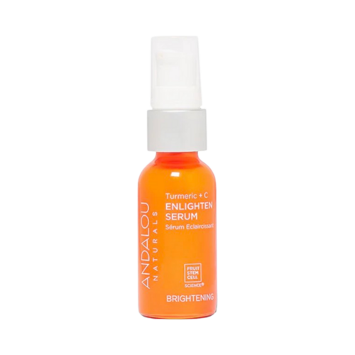 Andalou Naturals Turmeric + Vitamin C Enlighten Serum on white background