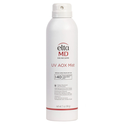 EltaMD UV Aox Mist SPF 40 on white background
