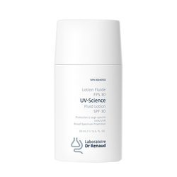 UV-Science SPF 30 Fluid Lotion on white background