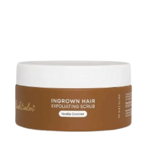 Bushbalm Vanilla Coconut Exfoliating Scrub Ingrown Hair on white background