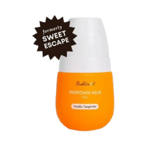 Bushbalm Vanilla Tangerine Oil Ingrown Hair on white background