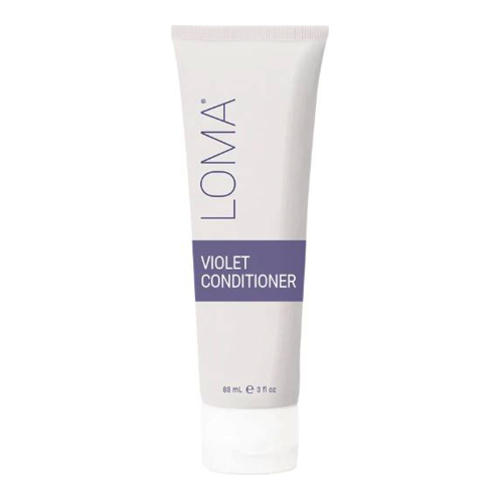 Loma Organics Violet Conditioner on white background