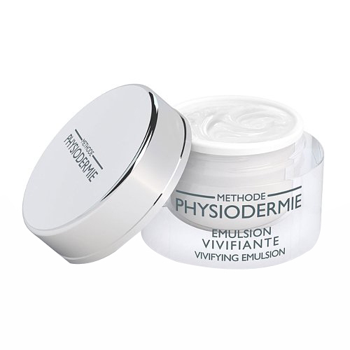 Physiodermie Vivifying Emulsion on white background